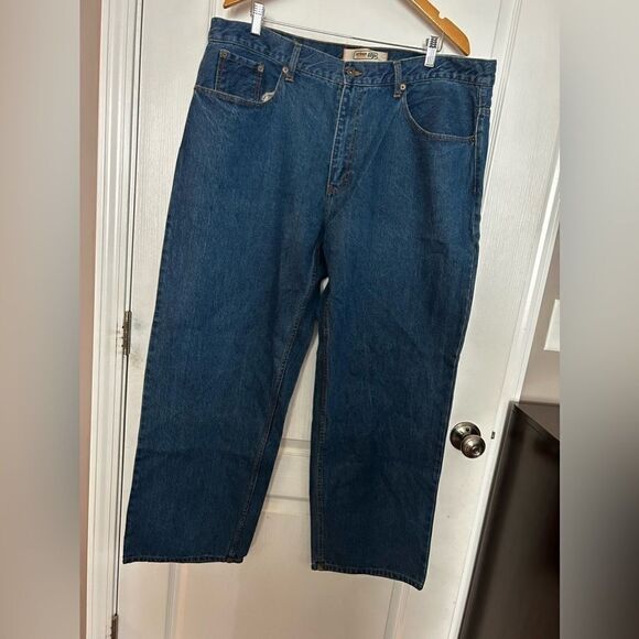 NWT men’s urban pipeline jeans size 40 x 30 loose fit baggy grunge denim 90’s - Picture 1 of 13